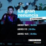 Laura Cymer Instagram - LA MALA: son las últimas funciones 😢 LA BUENA: tenés tiempo de venir a vernos hasta el 14 de marzo 😎 Vení a divertirte con esta comedia que te va a dejar pensando... 🎟️ Entradas en @plateanet o en la Boletería del Teatro. #Teatro #LaGranRenuncia #PaseoLaPlaza #CalleCorrientes #Comedia #PlateaNet #Trabajo #Celular #RedesSociales #GastónCocchiarale #LauraCymer #LisandoFiks #AbianVainstein #RominaFernandes #LuisBrandoni #TeatroBuenosAires #Temporada2024 #Tecnologia #Zoom