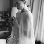 Laura Haddock Instagram - Getting ready with @bazaaruk Dress: @miumiu Jewellery: @tasaki_intl Shoes: @jimmychoo Photographer: @ionawolffphoto Styling: @aimeecroysdill Hair: @halleybrisker Make up: @naokoscintu @armanibeauty Publicist: @esnorton93 @publiceyecomms #miumiu #armanibeauty #tasakilondon #tasaki #downton #harpersbazaar