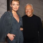 Laura Haddock Instagram - Flying visit to Milan to celebrate @giorgioarmani beautiful new collection.. ✈️ Hair: @rosskwan Makeup: @sarahillmakeup @armanibeauty Comfiest outfit ever: @aimeecroysdill @giorgioarmani 🖤