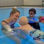 Laura Kenny Instagram - Monty’s at @puddleducksmidcheshire 🐥! Same place and same wonderful teacher, Dawn, as his big brother had. He is loving every minute of his swimming lessons 🥹 #puddleducks @puddleduckshq