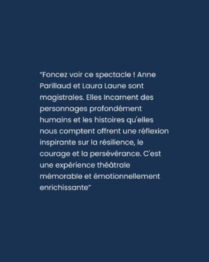 Laura Laune Instagram - Je profite d’une brève respiration dans la tournée pour partager la scène du @theatreantoine avec la grande @anneparillaudofficiel ❤️ Du mardi au samedi dans « Je ne serais pas arrivée là, si… » Merci pour l’accueil incroyable que vous nous réservez 😍

Merci aux merveilleuses @anne.bouvier0444, @laura.favier.comedienne, @noesisdanse 🫶

@annickcojean @_lindamarasco_ @juneii_music @jmdproduction