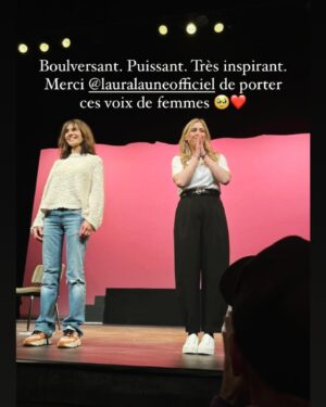 Laura Laune Instagram - Je profite d’une brève respiration dans la tournée pour partager la scène du @theatreantoine avec la grande @anneparillaudofficiel ❤️ Du mardi au samedi dans « Je ne serais pas arrivée là, si… » Merci pour l’accueil incroyable que vous nous réservez 😍

Merci aux merveilleuses @anne.bouvier0444, @laura.favier.comedienne, @noesisdanse 🫶

@annickcojean @_lindamarasco_ @juneii_music @jmdproduction