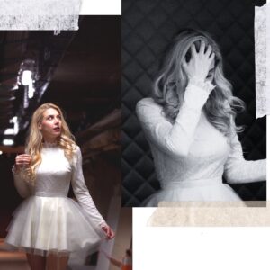 Laura Laune Instagram - Les photos de @simon_gardaix et les robes de ma @celinehetroit_creation 💕 le tout dans un couloir obscur où probablement des gens se font violer ou échangent leurs organes contre de la drogue 🌟☀️
