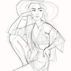Laura Price Instagram - a lil process gif for my last drawing! drawn in #procreate. the full speedpaint is on my youtube channel, link in profile 🤗