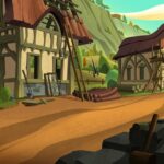 Laura Price Instagram - a couple backgrounds I painted for #tangledtheseries! I had to crop this one, but swipe to see the rest of it at night (and spooky)