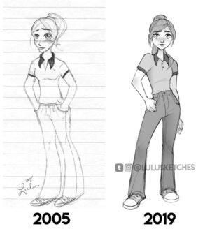 Laura Price Instagram - redrew this for my youtube channel! I filmed the whole process, go watch! 🥳 youtube.com/lulusketches (link in my bio)