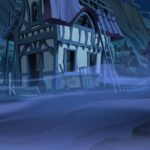 Laura Price Instagram - a couple backgrounds I painted for #tangledtheseries! I had to crop this one, but swipe to see the rest of it at night (and spooky)