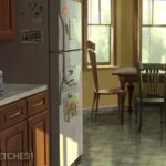 Laura Price Instagram - set design for my personal vis dev project! I wanted to prove to myself that I could design for ANY story, so I chose: #Twilight. I re-read the books for the first time since middle school, took a TON of notes, and watched the movies. Here is Charlie’s kitchen! Designed the house mostly based on the books, but I loved the idea of a breakfast nook in the movie set so added one to mine. also can confirm the Twilight soundtracks still slap