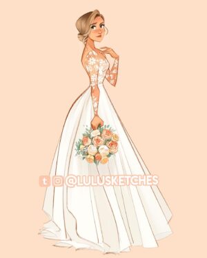 Laura Price Instagram - my wedding dress! ⬅️ swipe for a photo! watch me draw this on my youtube channel 🙌🏼 more of my outfits over on my other account @itslulubee!