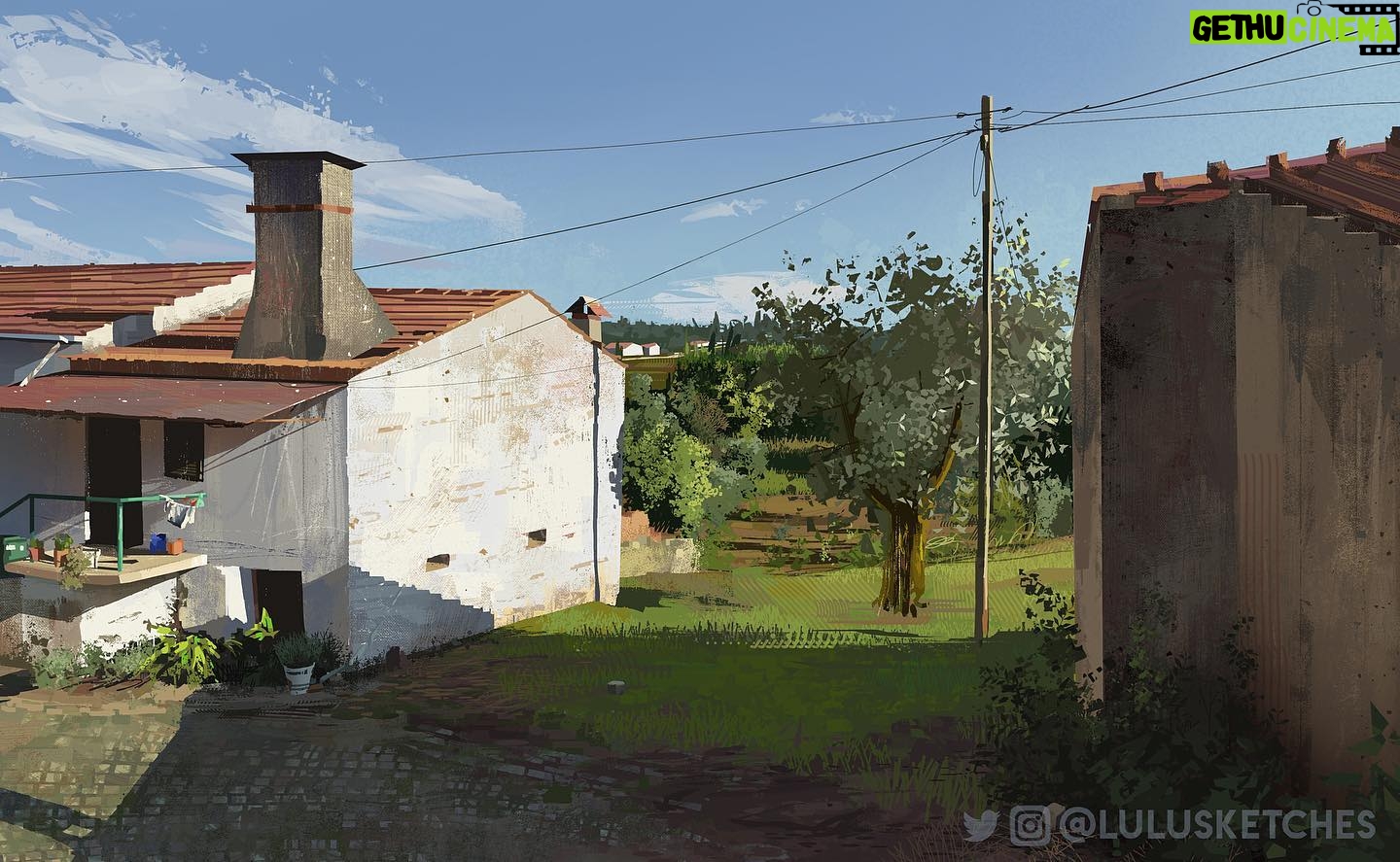 Laura Price Instagram - mapcrunch study done in #photoshop! #pleinairpril the speedpaint is on my youtube channel (link in bio). most of the foliage in this one was done with sick brushes I just bought from @mike.mccain.art! probably gonna get his procreate pack next!