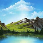 Laura Price Instagram – as requested, I followed another Bob Ross tutorial! I filmed the whole thing, go check it out on my youtube channel (youtube.com/lulusketches)!