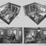 Laura Price Instagram – more for my personal project! set design is my comfort zone. some variations for Bella’s bedroom #visdev #twilight