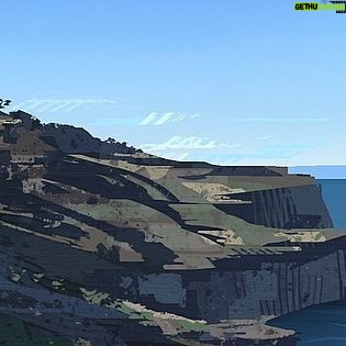 Laura Price Instagram - mapcrunch study painted in #procreate! new zealand. watch the process on my youtube channel, just posted the speedpaint 🌼 I used brushes from @mike.mccain.art!
