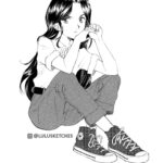 Laura Price Instagram - #manga for fun! I’ve always wanted to draw manga so I’ve been practicing every night for the past couple weeks. here’s my first real attempt since middle school 😅 if you can’t tell, my favorite mangaka is kosuke fujishima! I referenced the pose from a model on pinterest. drawn on #procreate with the brush ‘procreate pencil.’