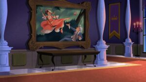 Laura Price Instagram - a background I painted for #tangledtheseries! I was excited to collaborate with one of my besties @amandajollylines on this one! Amanda designed the painting on the wall- it was super fun to painting her characters 😍 background layout by ANOTHER wonderful Amanda @amandaliart!