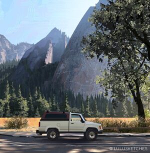 Laura Price Instagram - yosemite again! ⛰ filmed my drawing process, watch it on my youtube channel here: youtube.com/lulusketches