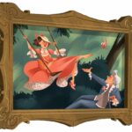 Laura Price Instagram - a background I painted for #tangledtheseries! I was excited to collaborate with one of my besties @amandajollylines on this one! Amanda designed the painting on the wall- it was super fun to painting her characters 😍 background layout by ANOTHER wonderful Amanda @amandaliart!