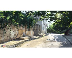 Laura Price Instagram - #environmentpainting #landscapepainting ☀️ you can watch me draw   paint this environment on my youtube channel! link in my bio!
www.youtube.com/lulusketches