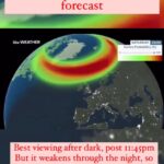 Laura Tobin Instagram - 🚨🤓Tonight’s #NorthernLights forecast Best viewing after dark, post 11:45pm But it weakens through the night, so head out from 10pm & look north Allow 10 minutes for your eyes to get used to the dark