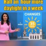 Laura Tobin Instagram - ☀️Finally the bearer of good news-more daylight! Today is the #springequinox ☀️ We gain more daylight this week than any other week of the year And we won’t see the sunset earlier than this until the beginning of October! @gmb