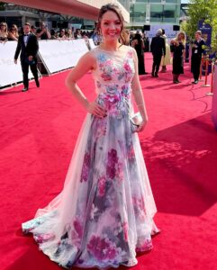 Laura Tobin Instagram - 👗 🥰The dress of dreams for @bafta So much so I slept in it 😴 🛌 🤣 swipe to find out why… Continuing #NoNewClothes2024 & hired last minute from @thatdressltd Thank you for saving the day-So many people loved it-Including @lorrainekellysmith & @markheyesstylist Thank you for the #PRInvite @pandocruises it was an amazing evening 🤩 Hair & makeup (by me with guidance from @kkelsing1 @hair__byzoe & using @limelifeuk borrows last minute from @andrearainbowbeautyguide) #FeltLikeAPrincess #SpeedChange