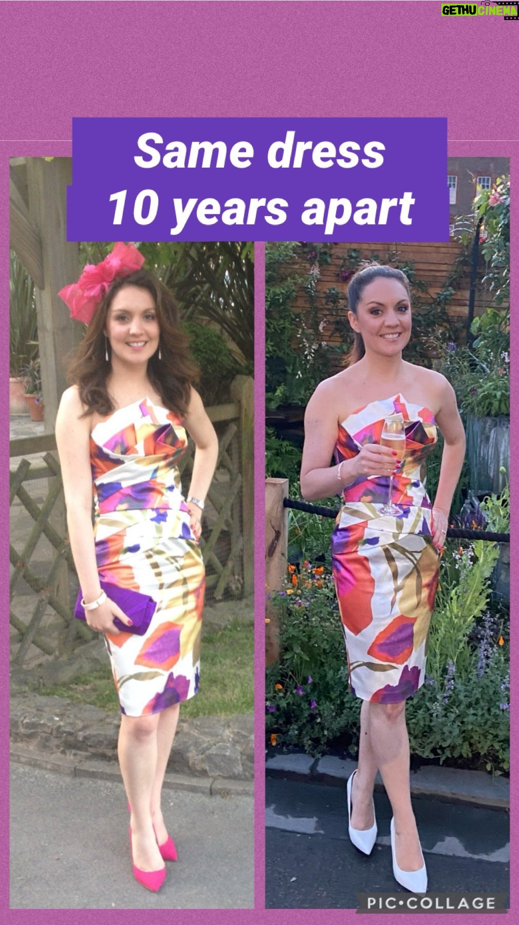 Laura Tobin Instagram - 👗What’s the oldest thing in your wardrobe? I rewore a dress @rhschelsea this week which is 10 years old-I actually have one that is from my 21st (over 20 years old but no idea if it fits 🫣) (I won’t ask ‘who wore it best?’ 🤭) I totally forgot about this dress, but found it in the loft-what a find!! Do you have any top tips for buying no new clothes? #NoNewClothes #NothingNewFor2024