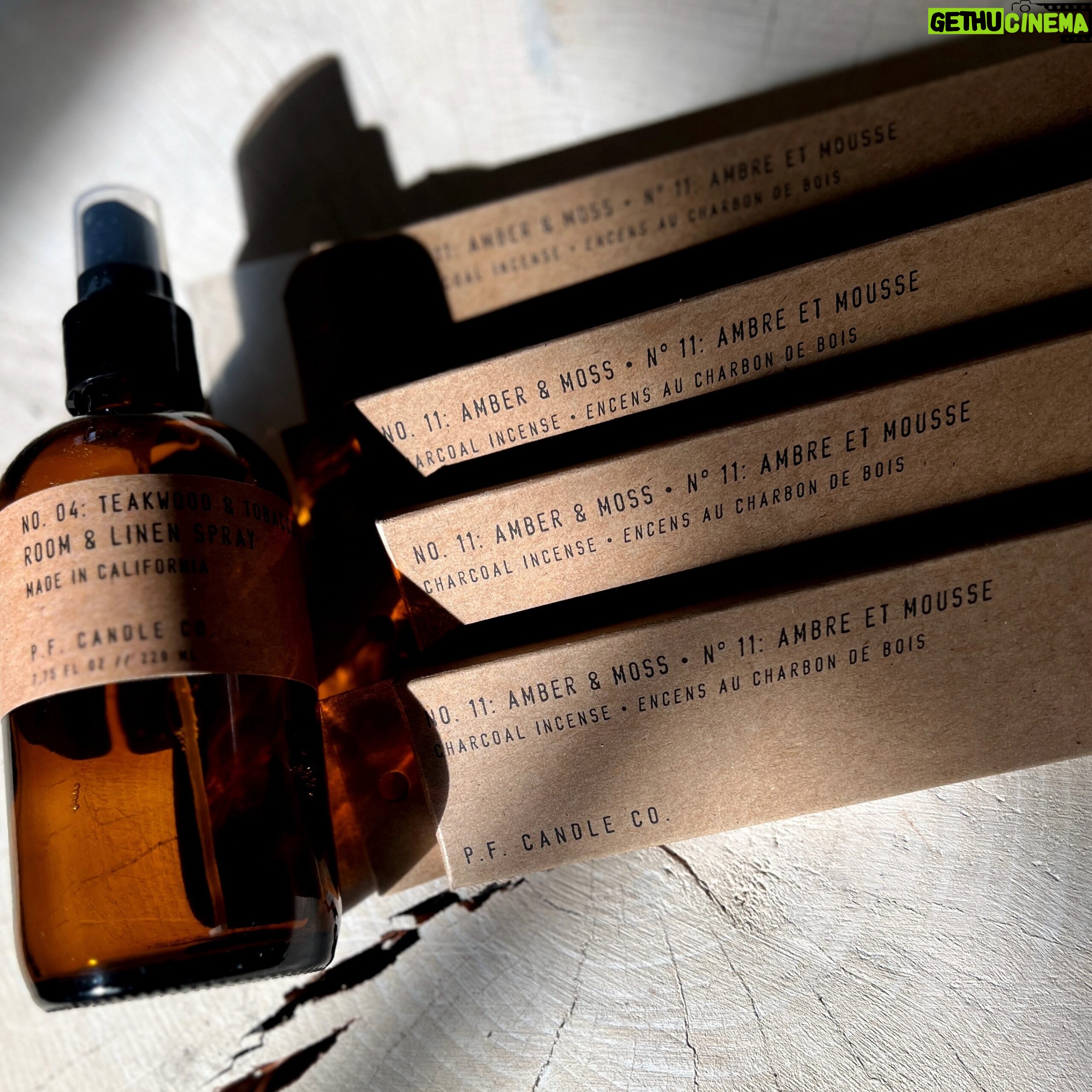Laura Vandervoort Instagram - When our home smells this amazing, I’ve got to share why! Obsessed with @pfcandleco incense! Particularly the Amber & Moss! I found these while visiting LA and emptied out the shelf!! I already had this delicious room spray at home. Not an AD, just an obsession 😂