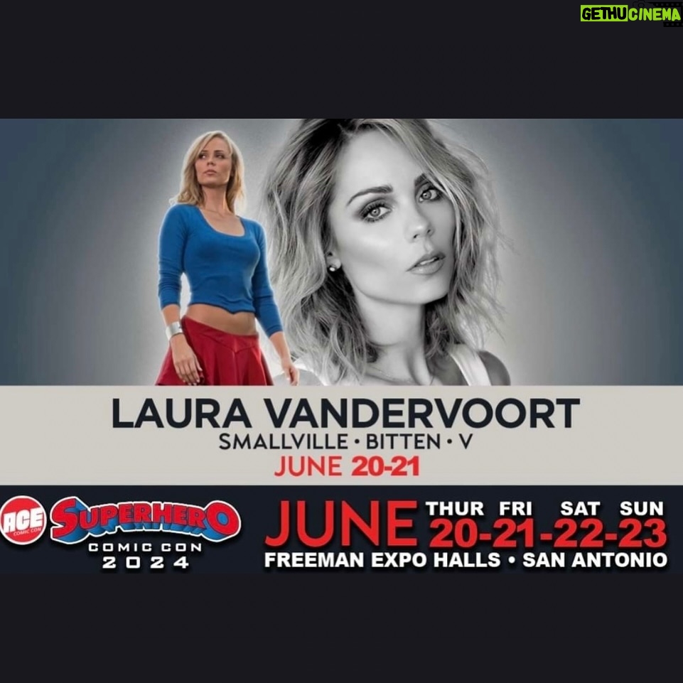 Laura Vandervoort Instagram - One more!! I’ll be at @superherocomiccon this June 20-21st in San Antonio, Texas!! ✨ Hope to see you there!!