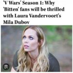 Laura Vandervoort Instagram - Doesn’t everyone drink stolen blood in the mornings from a hospital blood bank to start their day off right? 🧛‍♀️ 🩸 Flashback to the short lived by loved series ‘V Wars’ where I got to work again with my longtime talented friends @adrianholmes @bradturnerdirector @jessicatography @kimderkocsc @tjscottpictures for @netflix Eager to get back to work but frustratingly stuck reminiscing for now. #actorslife