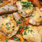 Laura Vitale Instagram – Buongiorno!!! A nice Chicken Scarpariello would be dynamite on your table this weekend! Easy, so full of flavor, the sauce begs for a starch to soak it up (you can do rice or pasta but I think a crusty loaf of Italian bread is even better) a nice side salad and glass of something cold (peaches in wine anyone?!) and it’s bliss!!! Recipe on my site, I’ll link it in stories for you too!