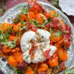 Laura Vitale Instagram - Comment GNOCCHI in the comments (no other character next to the gnocchi please)and I’ll personally DM you the recipe (to make it easy for you! ❤️) Sunday pasta day no matter whattttt in this house! This creamy gnocchi with blush sauce, sun dried tomatoes, burrata and crispy prosciutto is the stuff of dreams!