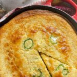Laura Vitale Instagram – I’m no southerner (which I know make the best cornbread) but I do know good food or at least, I think I do 😝 but you’re going to have to trust me when I tell you this jalapeño cheddar cornbread is a must with your chilis (more on that tomorrow!) and stews all fall and winter long. Its darn easy too, maybe too easy? Coated in butter and a drizzle of honey while it’s still hot and sizzling so they honey and butter slowly drip into the cornbread and omgggg you’re just not at all ready!! The cornbread recipe is the same one I shared like 10 years ago (do we need an in-depth redo???) and I added cheddar and jalapeños to it and cooked it the same way. If you’re not cooking your cornbread in a hot greased cast iron than what are you doing?? Cornbread recipe on my site and linked in stories!