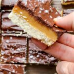 Laura Vitale Instagram - Buongiorno!! Here’s your reminder that life is sweeter with a weekend treat. This millionaire shortbread is a thing of absolute dreams!!! I don’t make it often because truth be told, I will in fact eat the whole pan (and that’s saying something from someone with great willpower) they are just that sensational. Buttery tender crust, chewy interior and a chocolate lid lightly kissed by some flakey sea salt to bring it all together. One of my all time favs!! Recipe on my site and I’ll link it for you directly in stories!