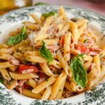 Laura Vitale Instagram – Pennette with ham (or prosciutto cotto) and mushrooms is a papa Sal staple we ate a lot throughout my life. It’s easy but oh so freaking delicious!! Full recipe on my site (oldie but a goodie) perfect for a lunch outside on this marvelous 78 degree sunny day ❤️