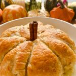 Laura Vitale Instagram – You know I’m not typically one for crafty foods, I have no patience and don’t find the excitement in them but this was easy enough and honestly, super cute and so doable! I layer brie with some pumpkin butter, wrapped all in puff pastry (the kitchen twine is to help with the shape) brush with egg wash, bake at 400 for like 20ish min the. Allow to cool a few minutes, then remove the twine, add a cinnamon stick in the center and dive in!