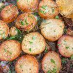 Laura Vitale Instagram – Buongiorno! Here’s the thing, potatoes for me are their own food group and I’m pretty sure I’ve never had a potato dish I didn’t like😂 these melting potatoes are simply sensational!! Cut the potatoes into thick disks, Pat them dry really well the heavily salt and pepper them and sear them in a mix of olive oil and butter. Once seated on both sides, add some cracked garlic cloves and some rosemary (or thyme) along with enough stock to come about half way up the potato and throw them in a 400 degree oven until cooked through, should only take 15 min. They are simply divine!! #lvturkeyday2023 

#food #foodporn #foodie #instafood #foodphotography #foodstagram #yummy #foodblogger #foodlover #instagood #love #delicious  #homemade #dinner #foodgasm #tasty #photooftheday #foodies  #cooking  #picoftheday #foodpics #instagram #fall #fallfood #thanksgiving #thanksgivingfood #recipe #recipes #easyrecipes