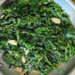 Laura Vitale Instagram – If you’re making lamb on Sunday, don’t let nonna catch you serving it without a side of broccoli rabe!! My broccoli rabe is truly the stuff of dreams, my nonna said it tastes just like hers (you know what a compliment that is!!) and I make it weekly because it’s our absolute fav greens side dish and goes with anything Italian!! Full recipe is in my book but it’s straight forward. Most importantly DO NOT boil it first or you’re literally washing away all its distinct flavor (it’s meant to be bitter, if you don’t like that then use spinach because you’re paying top dollar for broccoli rabe to taste like something else and that’s just wild babes) lots of good olive oil (yes at least 1/4 cup for 2 bunches) smash not chop your garlic and cook it until really soft and practically falling apart. Season generously with salt , add water to cool it down and enjoy every bite. With a roast, on chicken cutlets, or just by itself, nothing better I promise you!