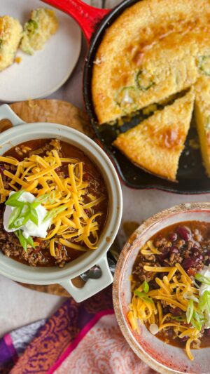 Laura Vitale Instagram - This is the one!! This is the best chili ever! No it’s not brisket braised turned into chili but just a proper home chili that’s simmered low and slow and turned into absolute magic!! I’ve heard from MANY of you that said you won prizes at food festivals making this and I believe it! Only difference I do from the original recipe is I add chili beans instead of regular plain beans because I did it by accident once and never looked back!! This weather calls for this and some cornbread and you know it! Recipe on site and directly linked in stories! Wendy’s could nevaaaaa!! #iykyk