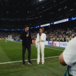 Laura Wontorra Instagram - I think that’s what life is: happy and sad, bittersweet. UCL Semifinal for @dazn_de // 📸 @bastisevastos