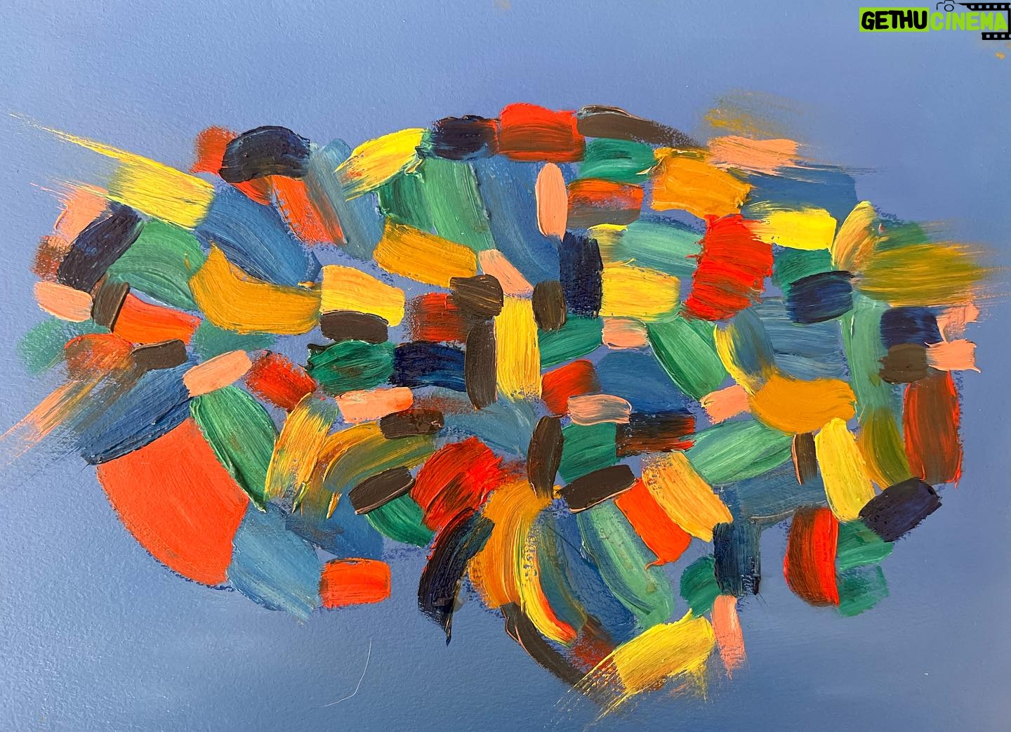 Laurel Holloman Instagram - Red, Blue and Yellow 9 by 12 inches. Oil and pastel on paper @fiabarcelona @museumaritim @claudinegilgallery @artsy See u tonight