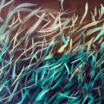 Laurel Holloman Instagram - 12 by 16 oil on paper for @fiabarcelona opening nov 4 @museumaritim contact @claudinegilgallery for sales. Deep Dive oil on papers have sold out. #art #abstractart #abstractpainting #painting