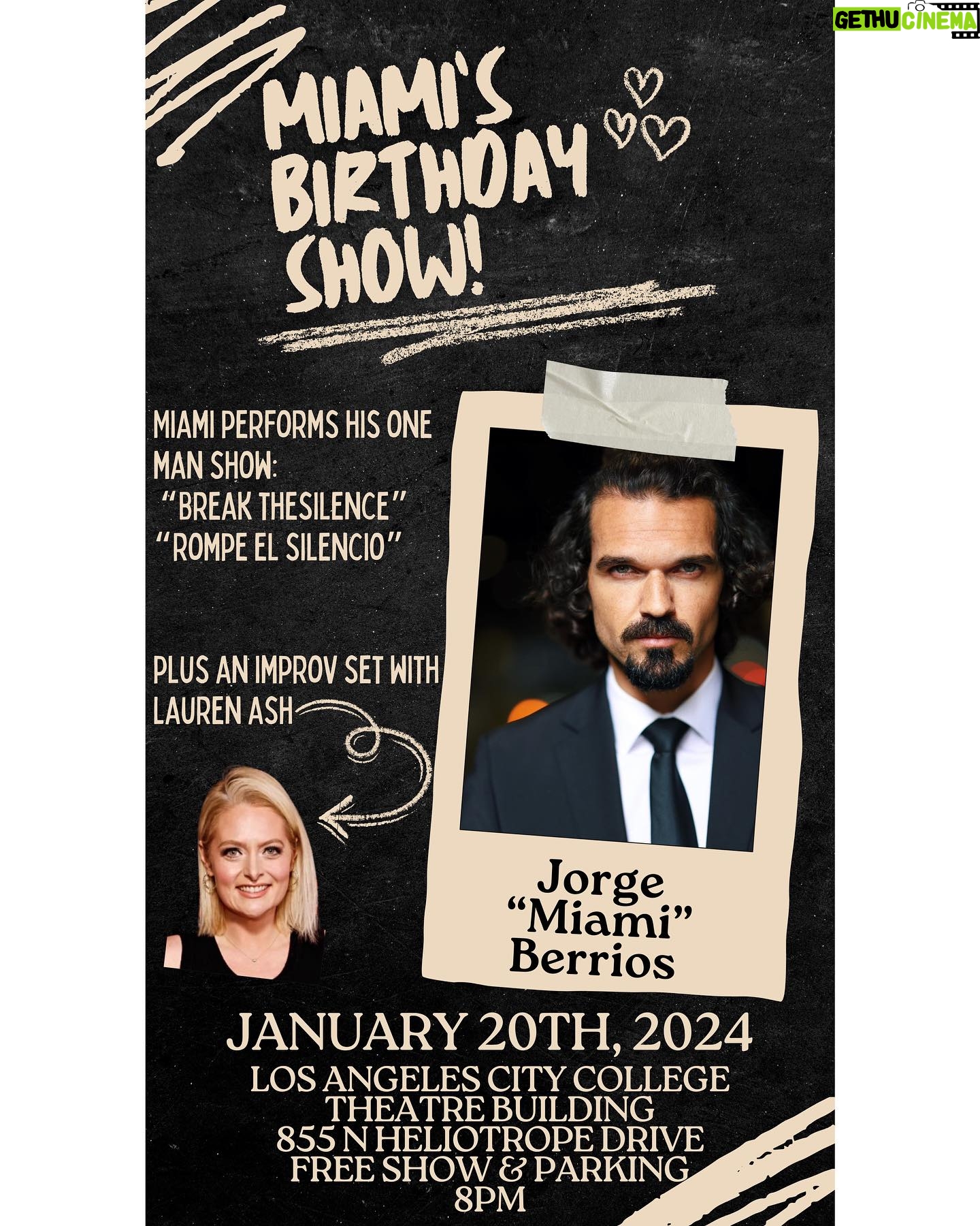 Lauren Ash Instagram - People of LA! A rare opportunity to see me do some live improv! And with the incredibly talented and wonderful @miami.montero who will also be performing his one man show! Come join us!