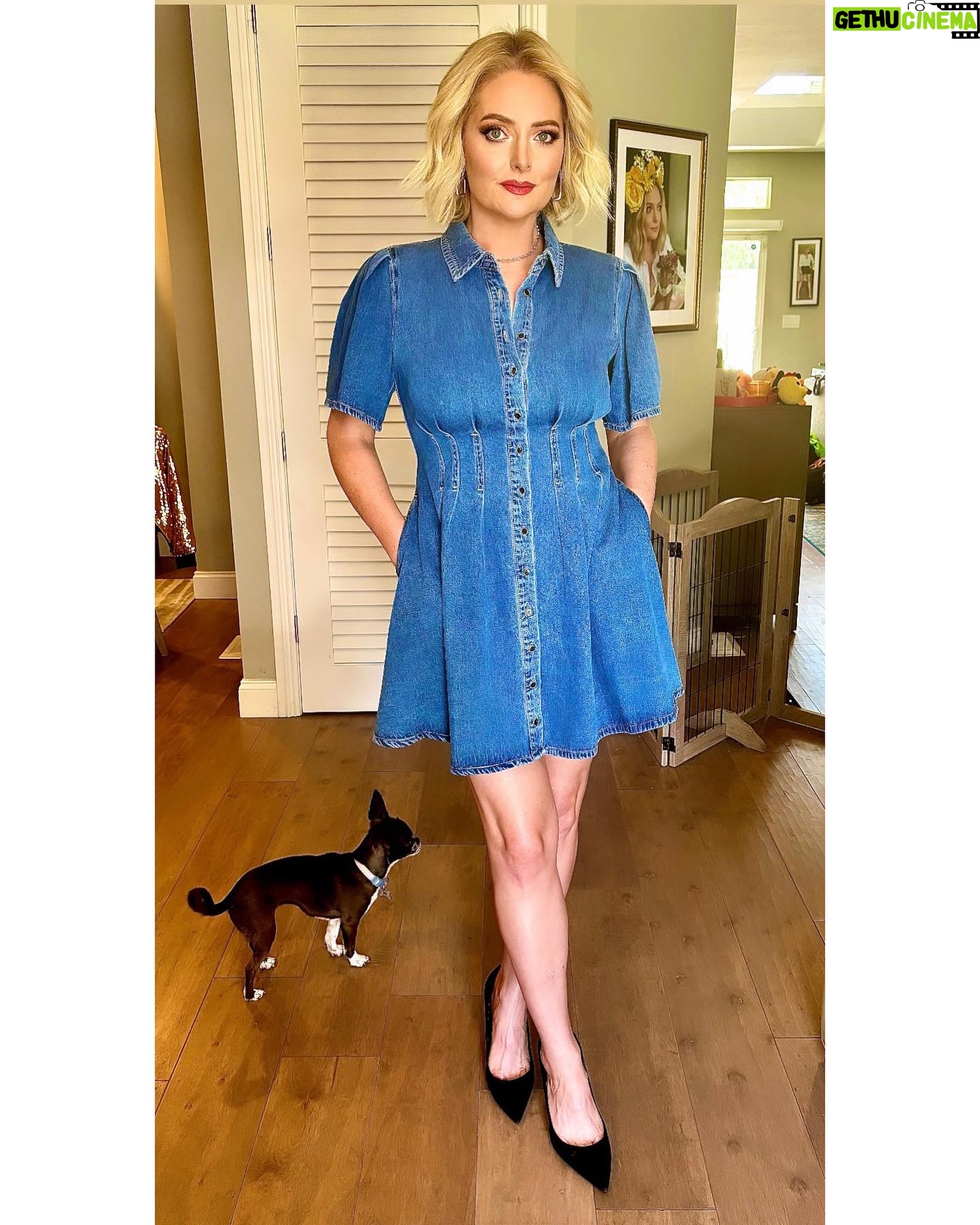 Lauren Ash Instagram - Had SO much fun on @accesshollywood today talking to @kithoover and @mariolopez! Iโm going to request that every interview I do now provides me with Costco hot dogs and a beer! ๐ Makeup @aaronpaulbeauty Hair @guiniushair Dress @heartloom Shoes @stevemadden Earrings @shopsoko