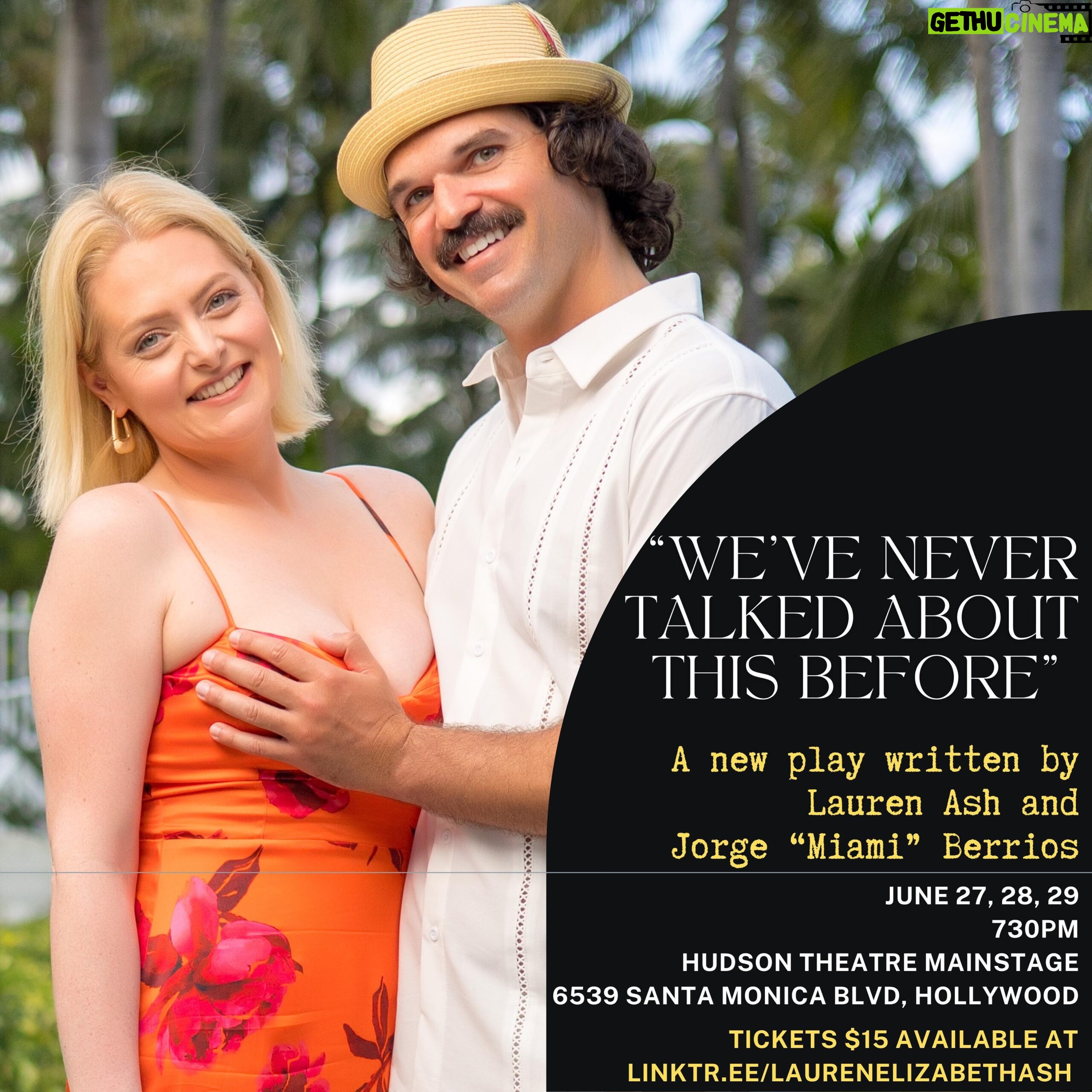 Lauren Ash Instagram - So excited for the world premiere of WE’VE NEVER TALKED ABOUT THIS BEFORE happening June 27-29 in Los Angeles! Ticket link in my bio! If this run goes well, who knows where we’ll bring the show next! Comment and let us know what cities we should bring it to! @miami.montero