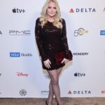 Lauren Ash Instagram - Saturday night I celebrated the #emmys with the @mptf night before party! (Shout out to our own pre-party at @surrules IYKYK) Hair @guiniushair Makeup @aaronpaulbeauty Dress @itsnbd Shoes @jessicasimpson Earrings @ettika Clutch vintage Check out slide 3 for a mini #Superstore reunion and slide 8 for the latest in the #hotnesshotmess series