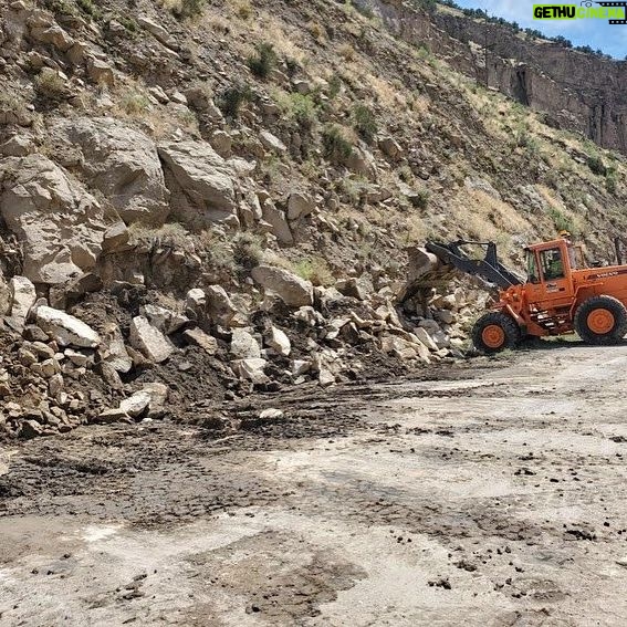 Lauren Boebert Instagram - I-70 Update: The biggest boulder is demolished! I-70 westbound was closed temporarily for that but is now reopen. The plan is to reopen eastbound I-70 tonight. Shoutout to @coloradodot staff and @govofco for swift action and keeping us updated (The Gov even texted pictures)!