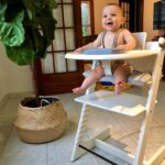 Lauren Collins Instagram - Starting Charlie on solids felt VERY far away when I partnered with #buybuyBABYca on my gift registry but I’m SO glad I took the registry expert’s advice and included the @stokke TrippTrapp High Chair on my list. As I’ve said before, time flies when you’re not sleeping/constantly on your feet/back to work/facing a global pandemic. Head to my stories for all my favourite feeding related products available @buybuybabyca and bonus vid of Charlie trying Greek yogurt for the first time. Nothing prepares you for the mess but at least they can eat in chic Scandinavian style 🤣 What are your tips for introducing solids to baby!?! #sponsored