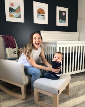 Lauren Collins Instagram - There are SO many details in Charlie’s nursery that I’m obsessed with and want to share but it all starts with @crateandkidscanada! Thank you for helping me put together this dreamboat room for our guy. #CrateKidsStyle