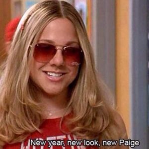 Lauren Collins Instagram - Every year you guys wait for me to post this photo. And I usually do... with a little cringe and a lot of snark. I woke up this morning and realized this line (penned by the one and only @amartinon) is TWENTY years old and yet somehow, we need this energy now more than ever. 2020 was pretty much a nightmare everywhere. Personally, it challenged me in ways I never dreamed of. So as we start 2021, I encourage you all to “take a page from the book of Paige”, reset your attitude, be smart, maybe even a little savvy. Put your best foot forward. Throw your theoretical hottie crop top on and wear it with pride. Because remember… whatever it takes… 🎶🎶🎶 

Art: @megancj
