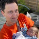 Lauren Collins Instagram – A Bris, a BBQ and all our Guncles . A month and a day with Leo 🧡